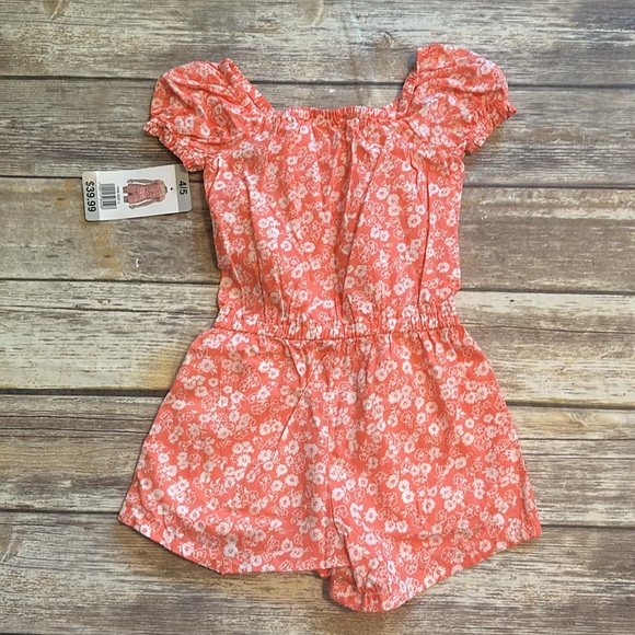 NWT Gap Kids Pink Floral Romper- Size 4/5 - Picture 4 of 4